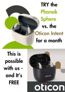 Try Any hearing aid with us. It’s FREE